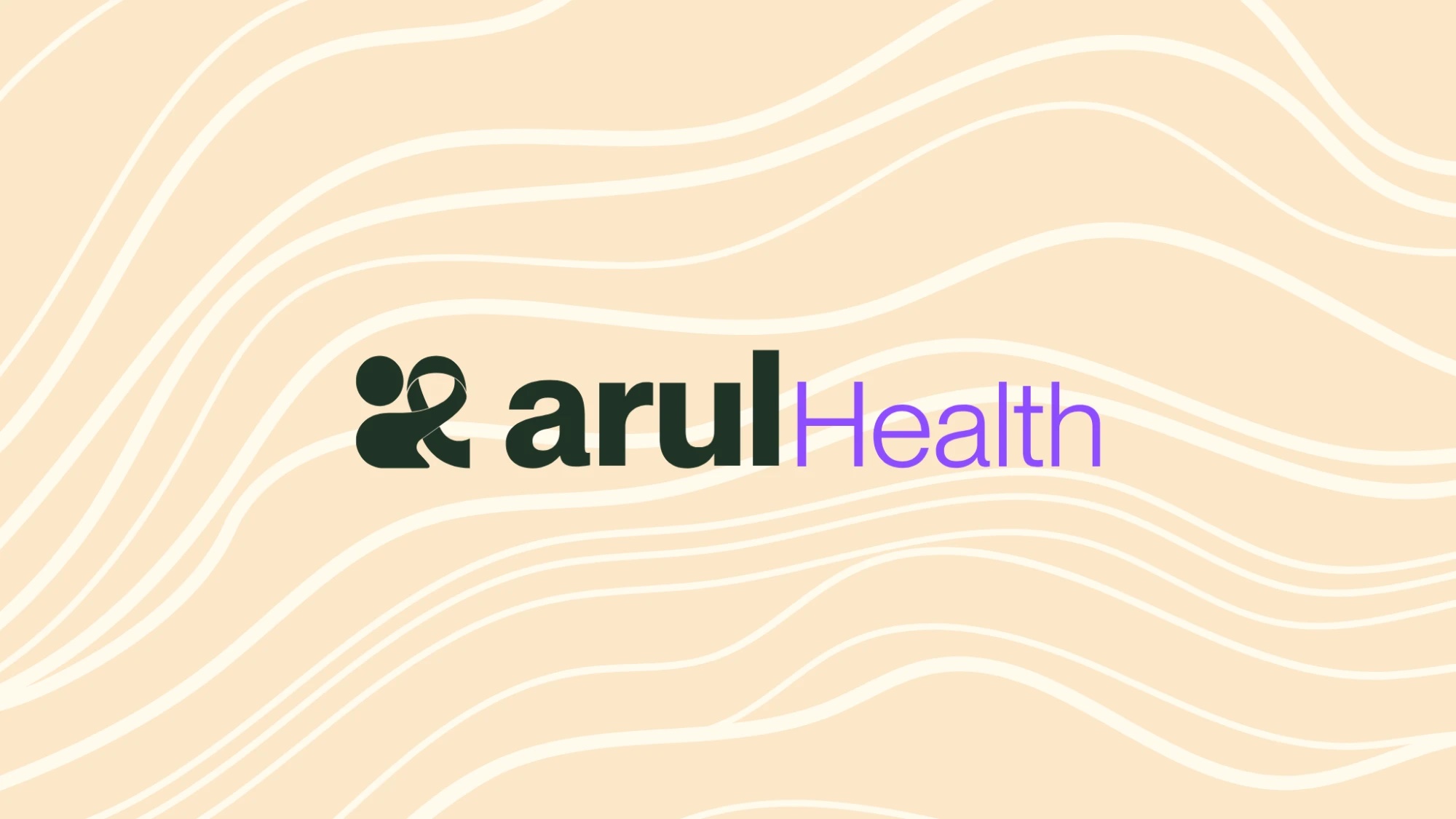 Arul Health wordmark on a cream background with flowing lines